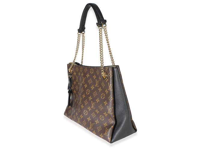 Louis Vuitton Black Monogram Canvas Surene MM Marrone - vista 3