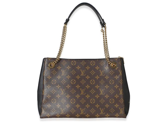 Louis Vuitton Black Monogram Canvas Surene MM Marrone - vista 6