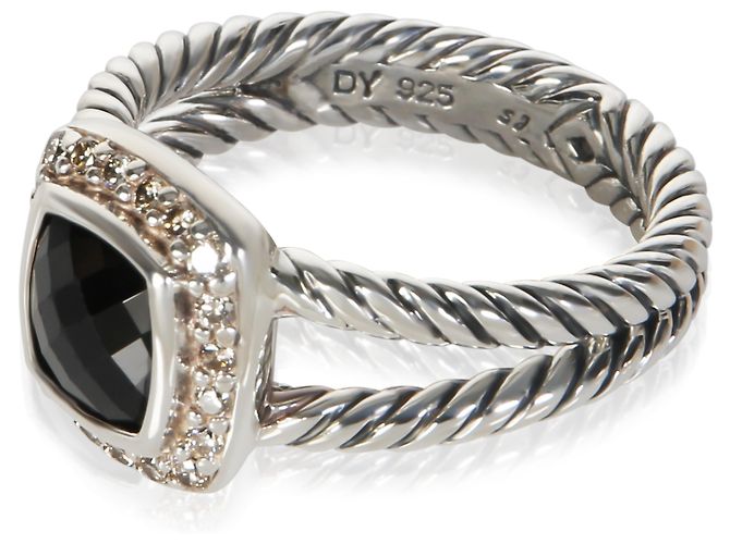 David Yurman Petite Albion Ring aus Sterlingsilber, Onyx und Diamanten - Ansicht 3