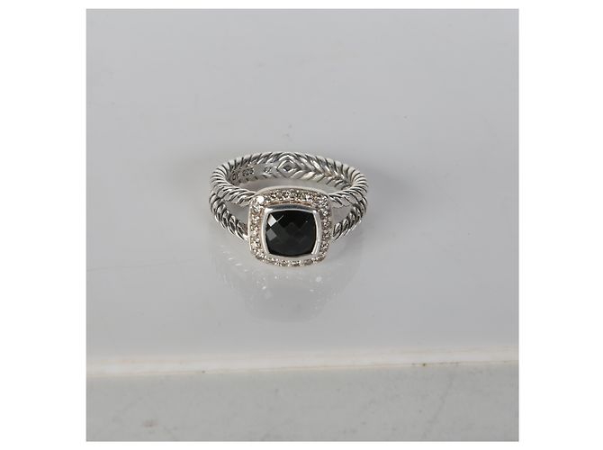 David Yurman Petite Albion Ring aus Sterlingsilber, Onyx und Diamanten - Ansicht 5