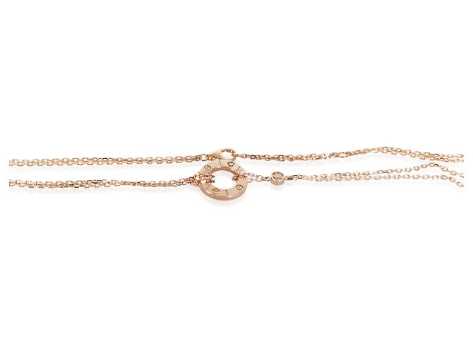 Collana Cartier Love in oro rosa e diamanti - vista 2