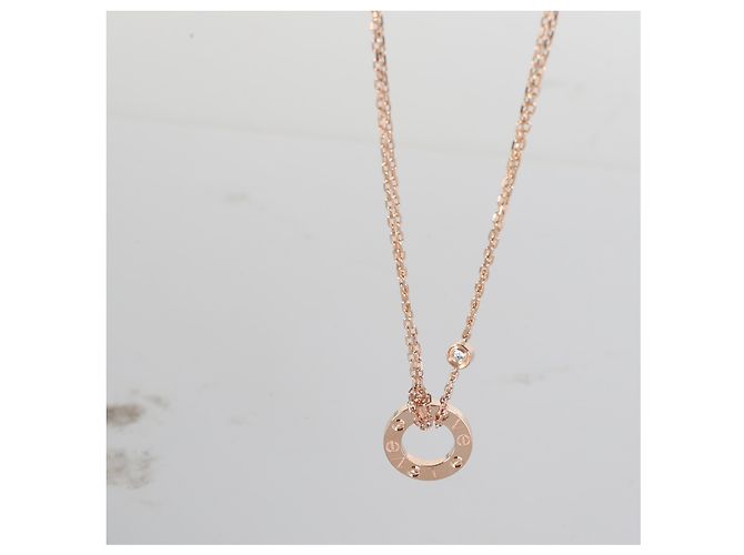 Collana Cartier Love in oro rosa e diamanti - vista 5