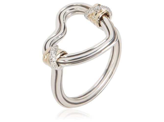 Autre Marque Anillo John Hardy Corazón de Bambú en Oro Amarillo, Plata Esterlina y Diamantes - vista 2