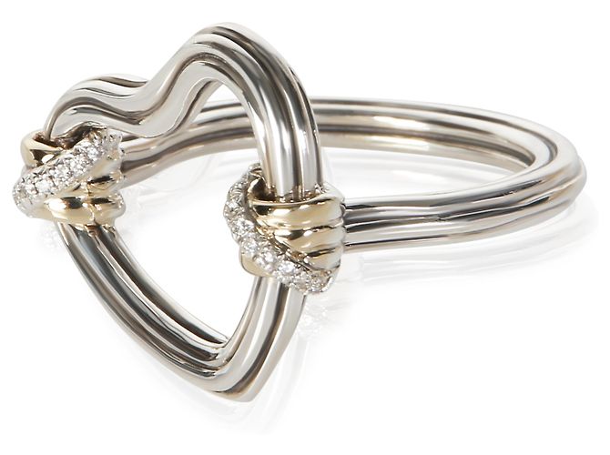 Autre Marque Anillo John Hardy Corazón de Bambú en Oro Amarillo, Plata Esterlina y Diamantes - vista 3