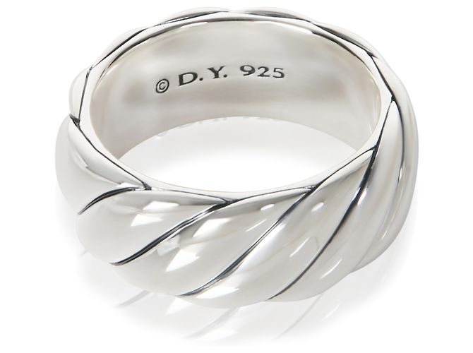 Anello Sculpted Cable in argento sterling David Yurman - vista 3