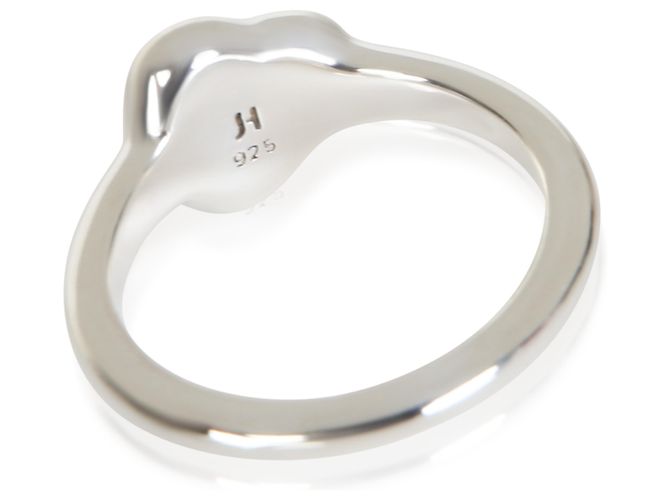 Autre Marque John Hardy Sterling Silver Diamond Pebble Heart Ring - Ansicht 2