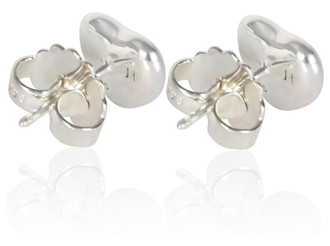 Autre Marque John Hardy Sterling Silver Diamond Pebble Heart Ohrringe - Ansicht 2