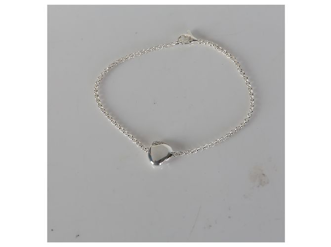 Autre Marque Pulseira John Hardy Sterling Silver Diamond Pebble Heart - vista 4