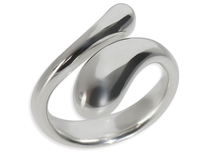 Tiffany & Co. Elsa Peretti Teardrop Bypass Ring aus Sterlingsilber - Ansicht 2