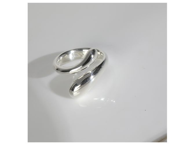 Tiffany & Co. Elsa Peretti Teardrop Bypass Ring aus Sterlingsilber - Ansicht 5