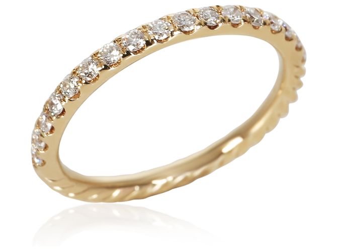 David Yurman Yellow Gold Diamond Eden Band Ring - Ansicht 2