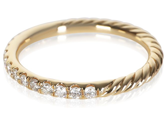David Yurman Yellow Gold Diamond Eden Band Ring - Ansicht 3