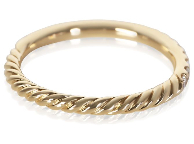 David Yurman Yellow Gold Diamond Eden Band Ring - Ansicht 4