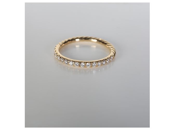David Yurman Yellow Gold Diamond Eden Band Ring - Ansicht 5