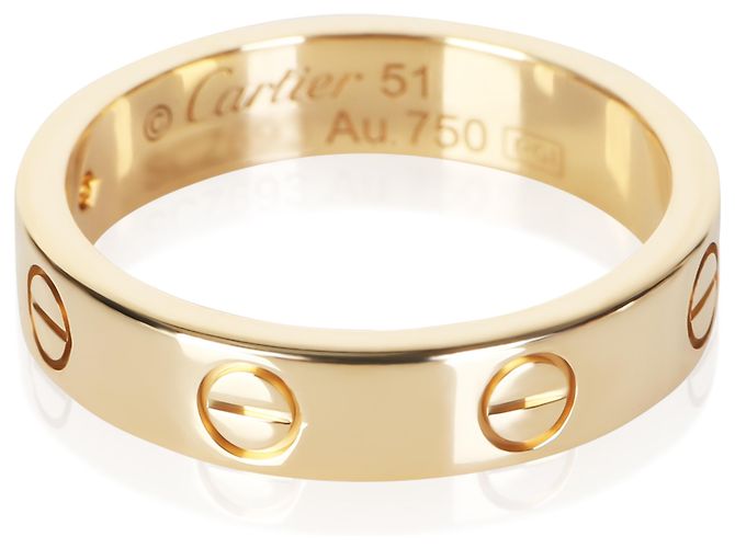 Anello Cartier Love Modello Piccolo in Oro Giallo e Diamanti - vista 3