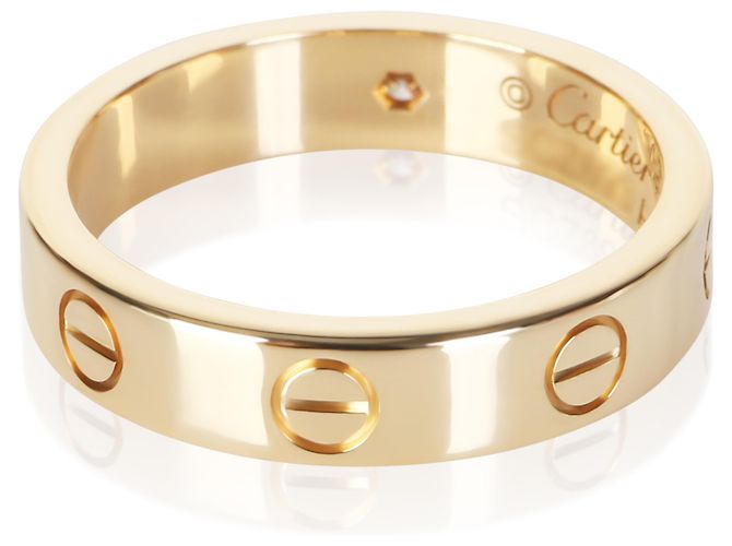 Anello Cartier Love Modello Piccolo in Oro Giallo e Diamanti - vista 4