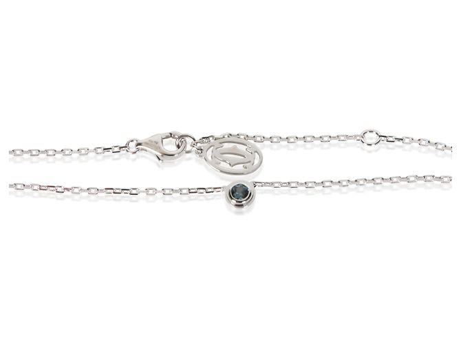 Pingente D'amour Cartier em ouro branco e safira - vista 2