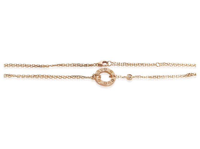 Pendente Cartier Love in oro rosa e diamanti - vista 2
