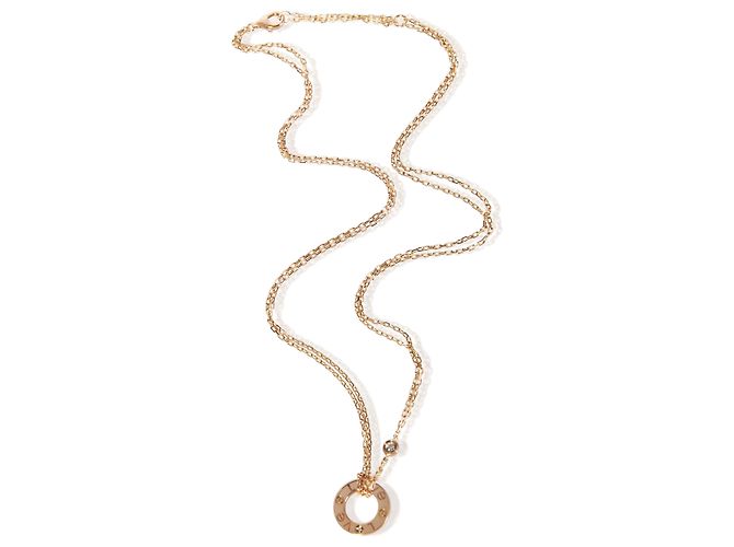 Pendente Cartier Love in oro rosa e diamanti - vista 3