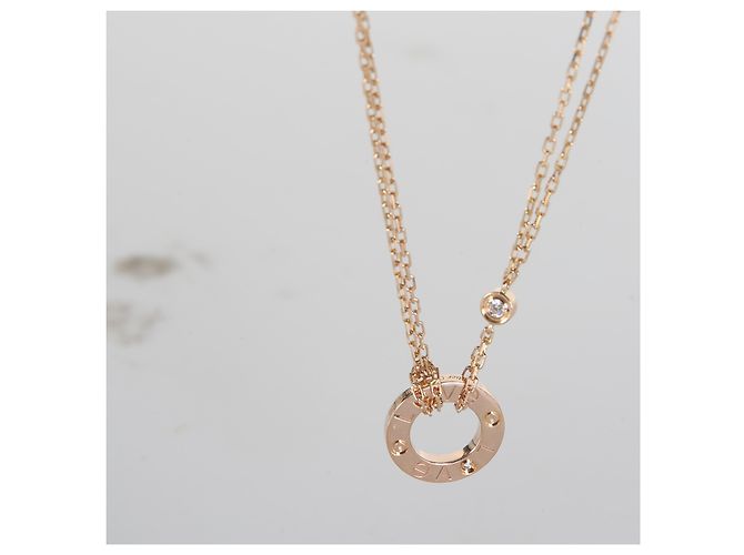 Pendente Cartier Love in oro rosa e diamanti - vista 4