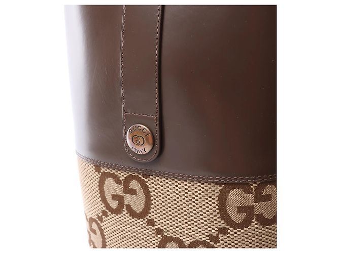 Gucci GG Canvas & Leder Long Boots in Brown 674673, Größe EU 37.5 - Ansicht 5