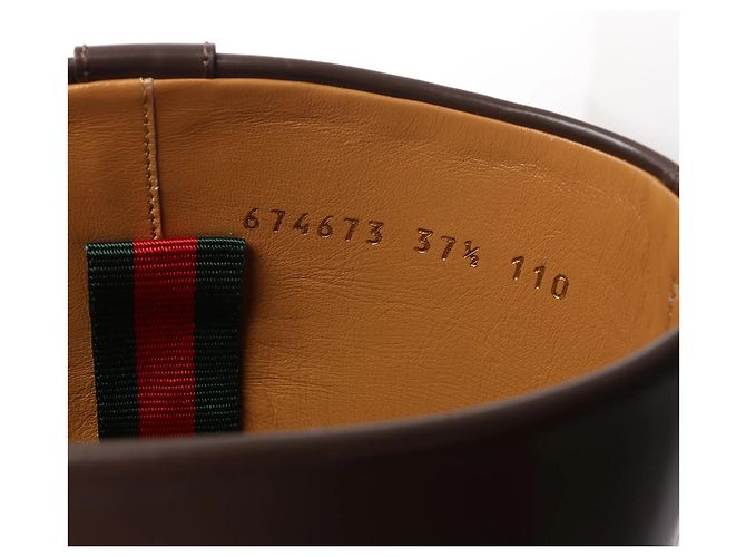 Gucci GG Canvas & Leder Long Boots in Brown 674673, Größe EU 37.5 - Ansicht 6