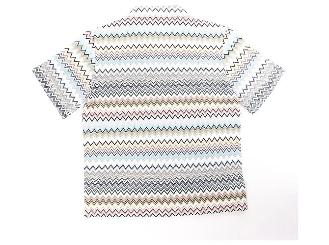 Missoni PATTERNED Kurzarmhemd in Grau x Multicolor, Größe 48 IT - Ansicht 3