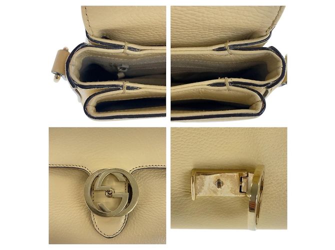 Gucci Interlocking Schultertasche aus Leder - Ansicht 4