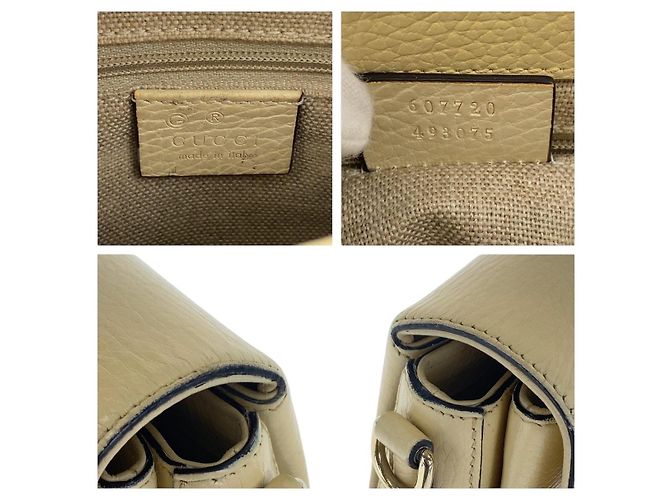 Gucci Interlocking Schultertasche aus Leder - Ansicht 5