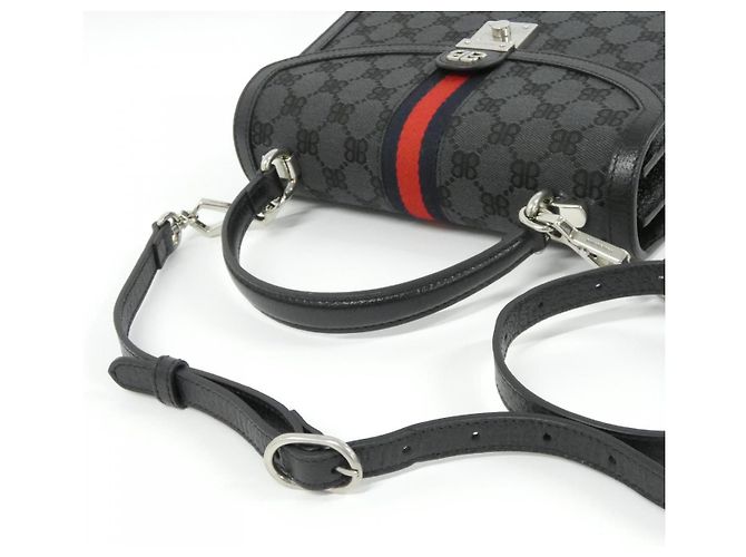Bolso Balenciaga Hacker Small Canvas Bag Negro - vista 8