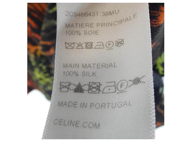 Céline Camisa de manga corta de seda CELINE Negro - vista 3