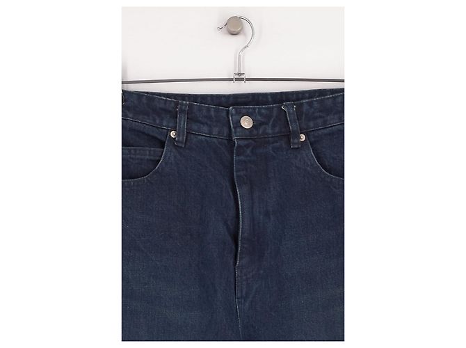 Autre Marque Vaqueros anchos y rectos de algodón azul THE FRANKIE SHOP - vista 3