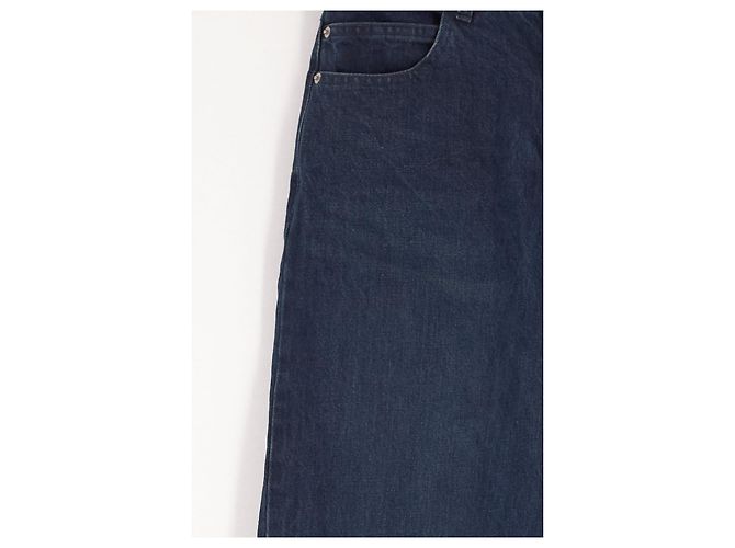 Autre Marque Vaqueros anchos y rectos de algodón azul THE FRANKIE SHOP - vista 4