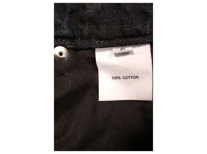 Autre Marque Vaqueros anchos y rectos de algodón azul THE FRANKIE SHOP - vista 6