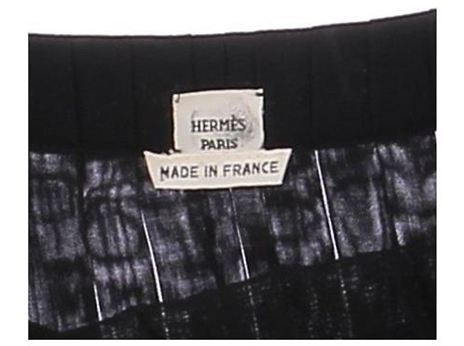 Vestido Hermès negro de seda plisado - vista 5