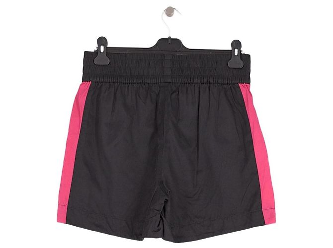 Pantalones cortos Ralph Lauren de algodón negros con paneles rosas - vista 2