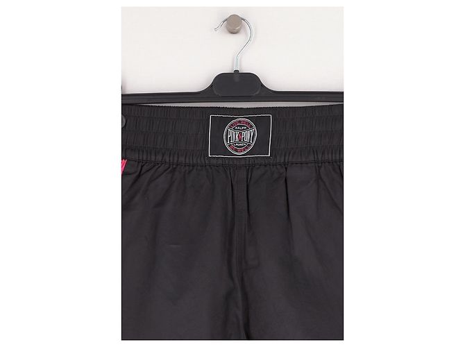 Pantalones cortos Ralph Lauren de algodón negros con paneles rosas - vista 3