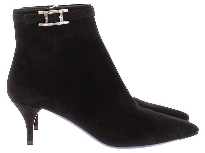 Hermès Stivaletti in camoscio nero - vista 3