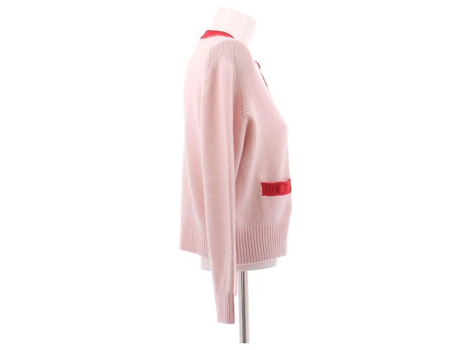 Paul & Joe Strickjacke aus Wolle rosa rot - Ansicht 3