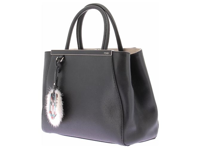 Fendi Schwarze Tasche mit Accessoire - Ansicht 3