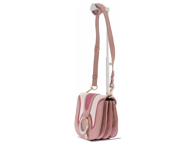 Sac à main Chloé HANA en cuir rose - vue 2