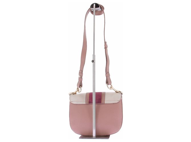 Sac à main Chloé HANA en cuir rose - vue 3