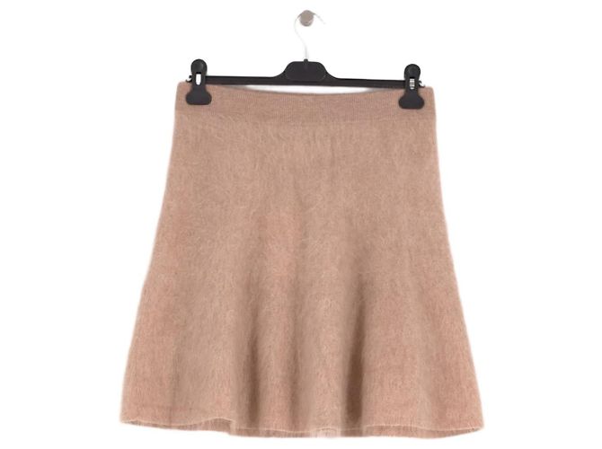 Autre Marque Falda midi acampanada beige de algodón SIX AMES - vista 2