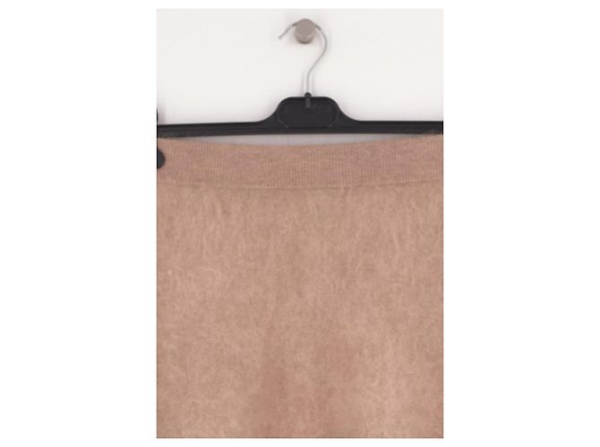 Autre Marque Falda midi acampanada beige de algodón SIX AMES - vista 3