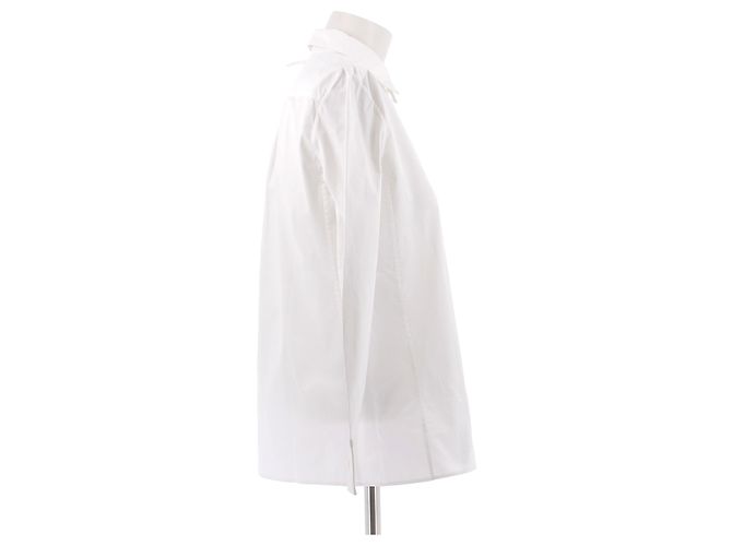 Camisa Hermès de algodón blanca Talla 38 - vista 3