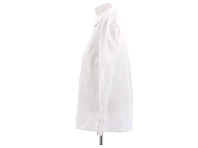 Camisa Hermès de algodón blanca Talla 38 - vista 4