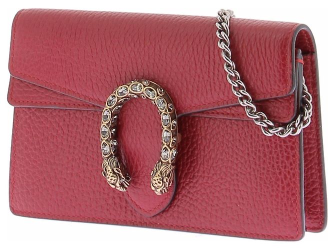 Gucci Handtasche aus rotem Leder - Ansicht 2