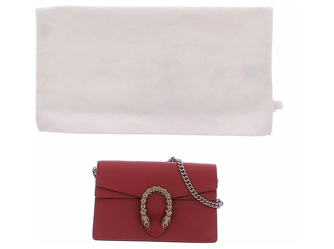 Gucci Handtasche aus rotem Leder - Ansicht 8