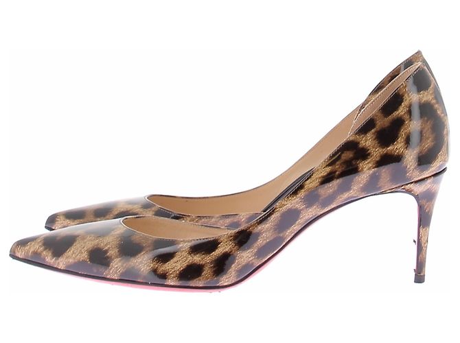 Christian Louboutin Décolleté in vernice con motivo leopardato - vista 2