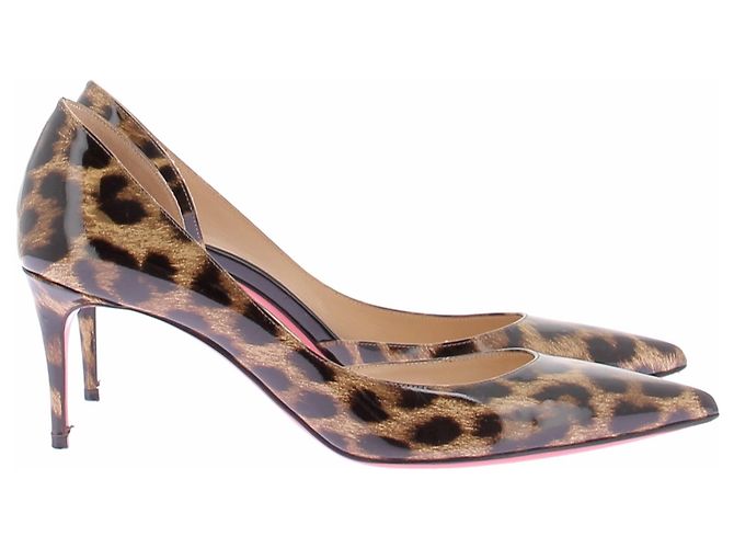 Christian Louboutin Décolleté in vernice con motivo leopardato - vista 6
